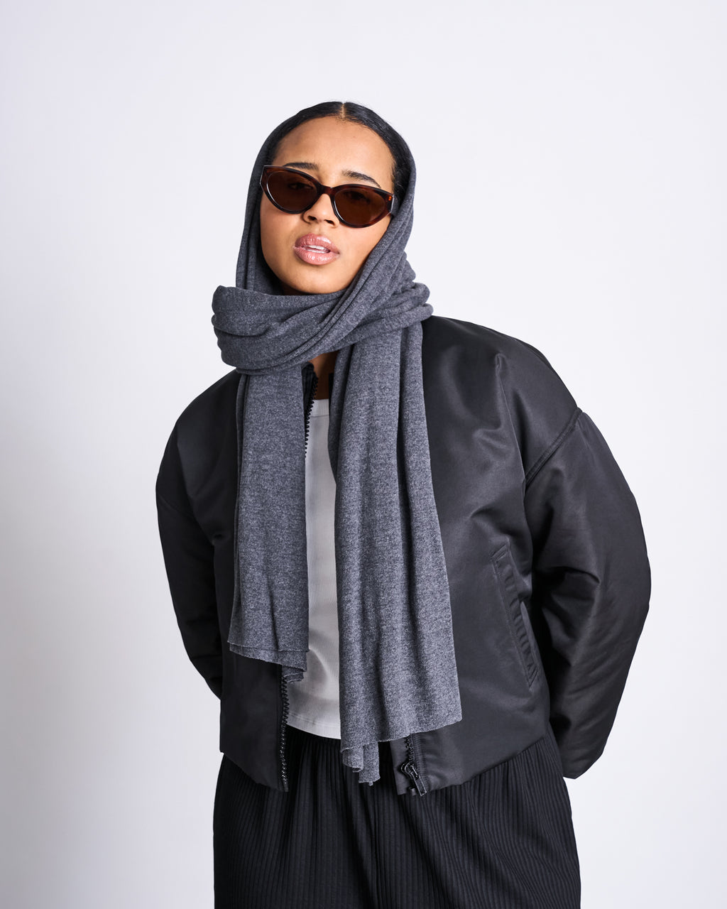 SCARF ROSS DARK GREY Schal jan-n-june 2