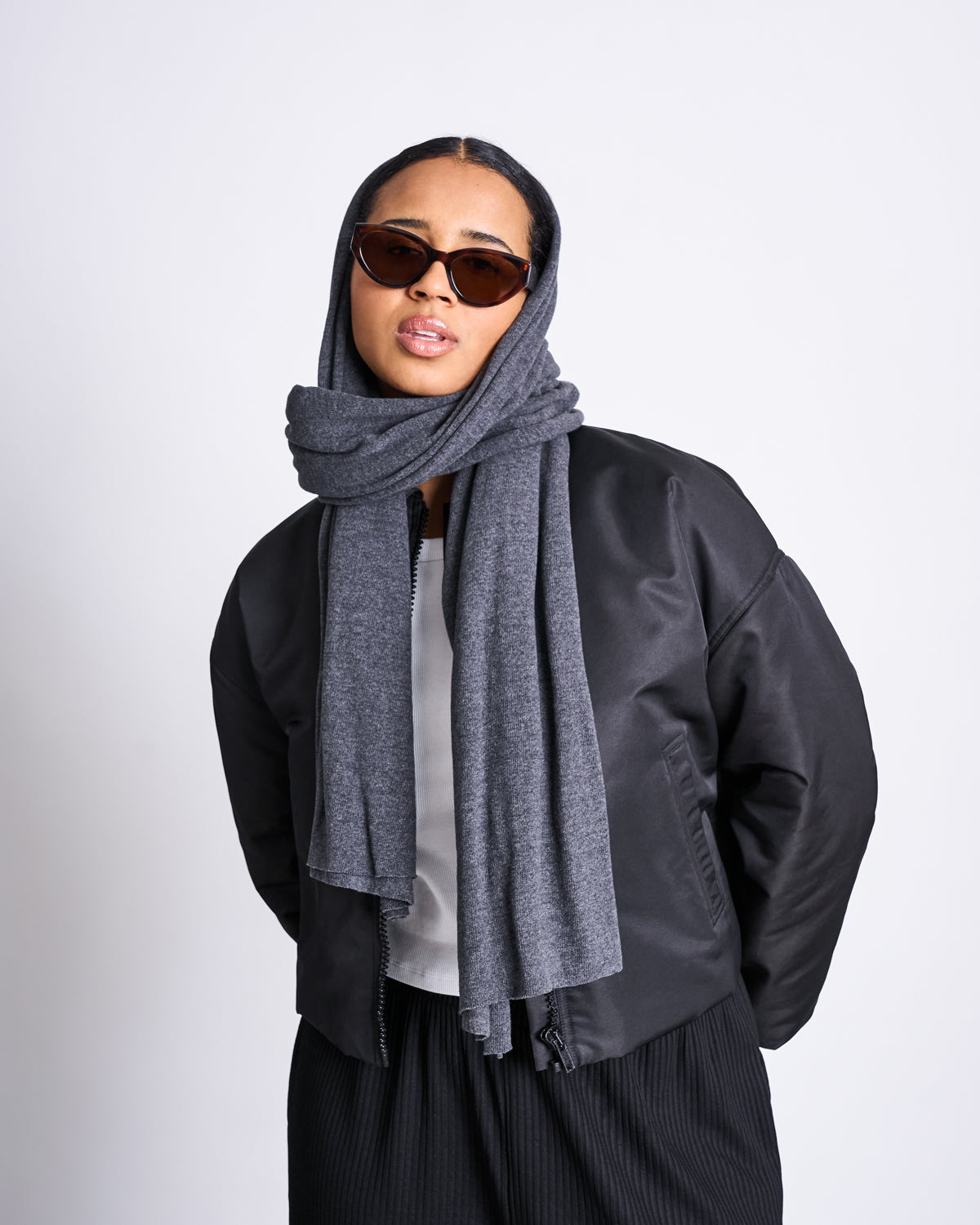SCARF ROSS DARK GREY Schal jan-n-june 2