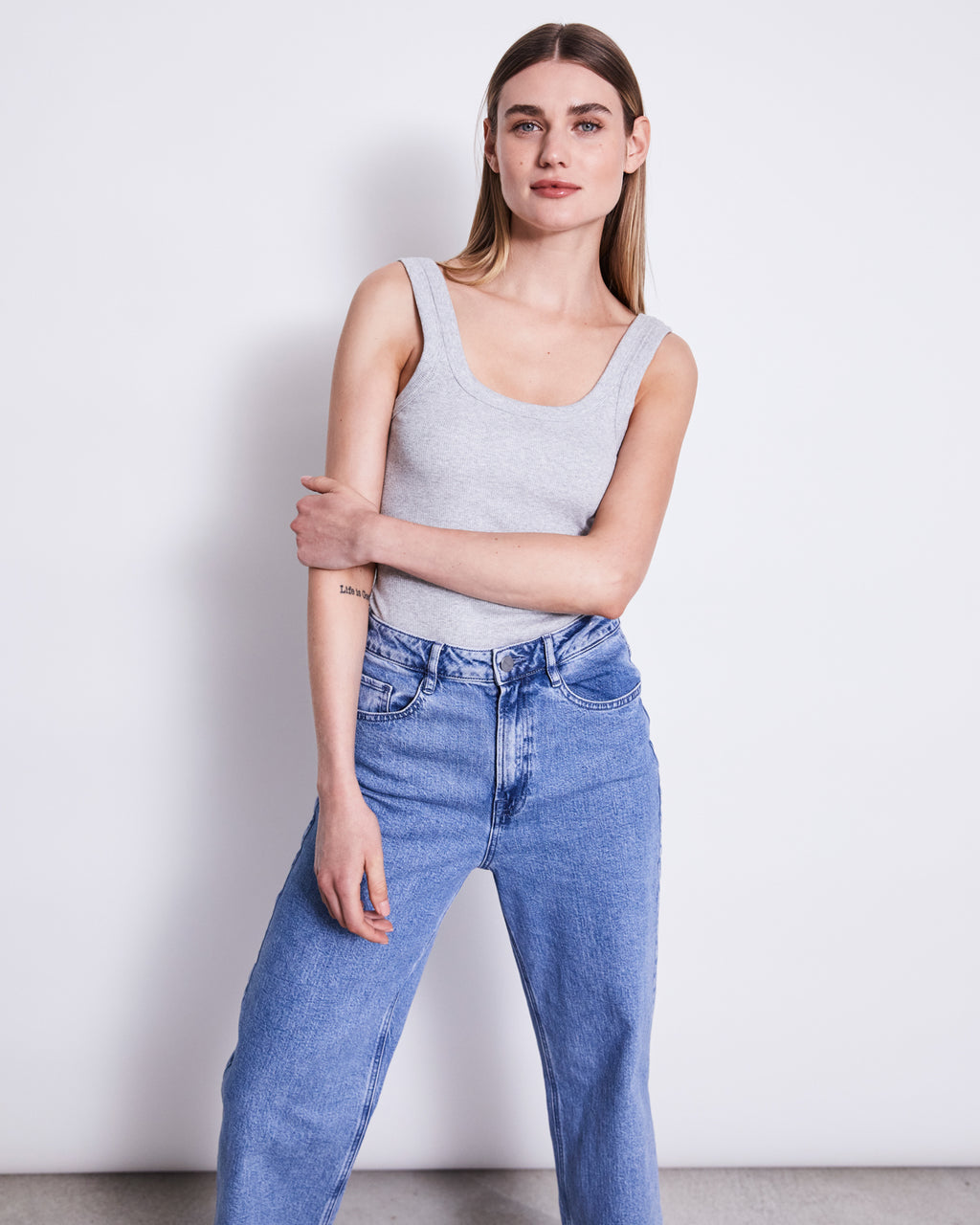 SLITTED WIDE LEG JEANS SELENE LIGHT BLUE Jeans jan-n-june 6