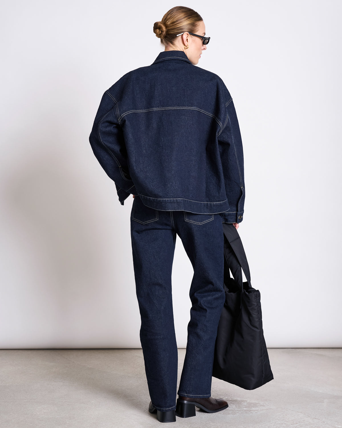 RELAXED DENIM JACKET VILME DARK BLUE DENIM GOTS Coats & Jackets jan-n-june 6