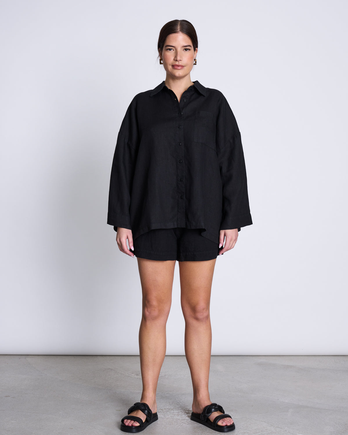 LINEN SHIRT MONS BLACK Blouses jan-n-june 6
