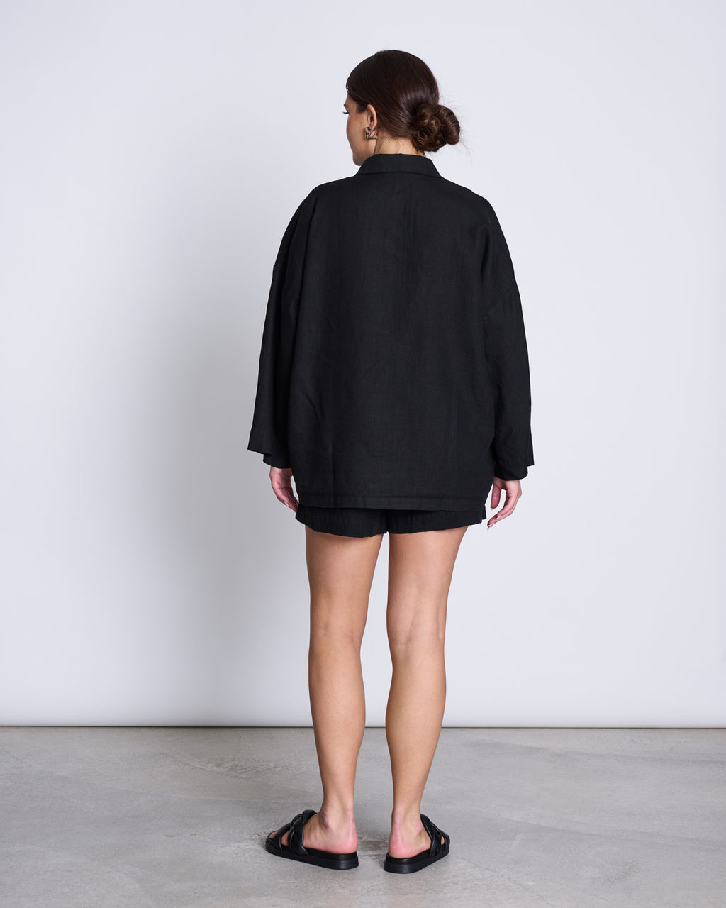 LINEN SHIRT MONS BLACK Blouses jan-n-june 5