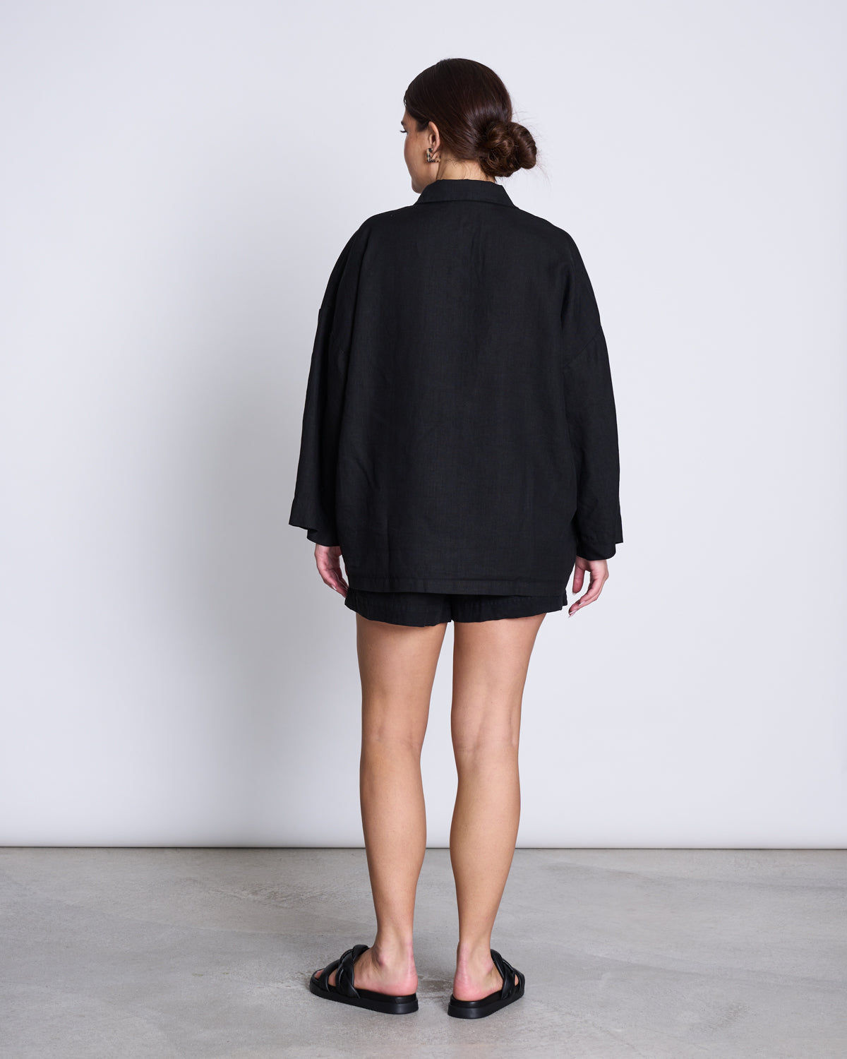 LINEN SHIRT MONS BLACK Blouses jan-n-june 5