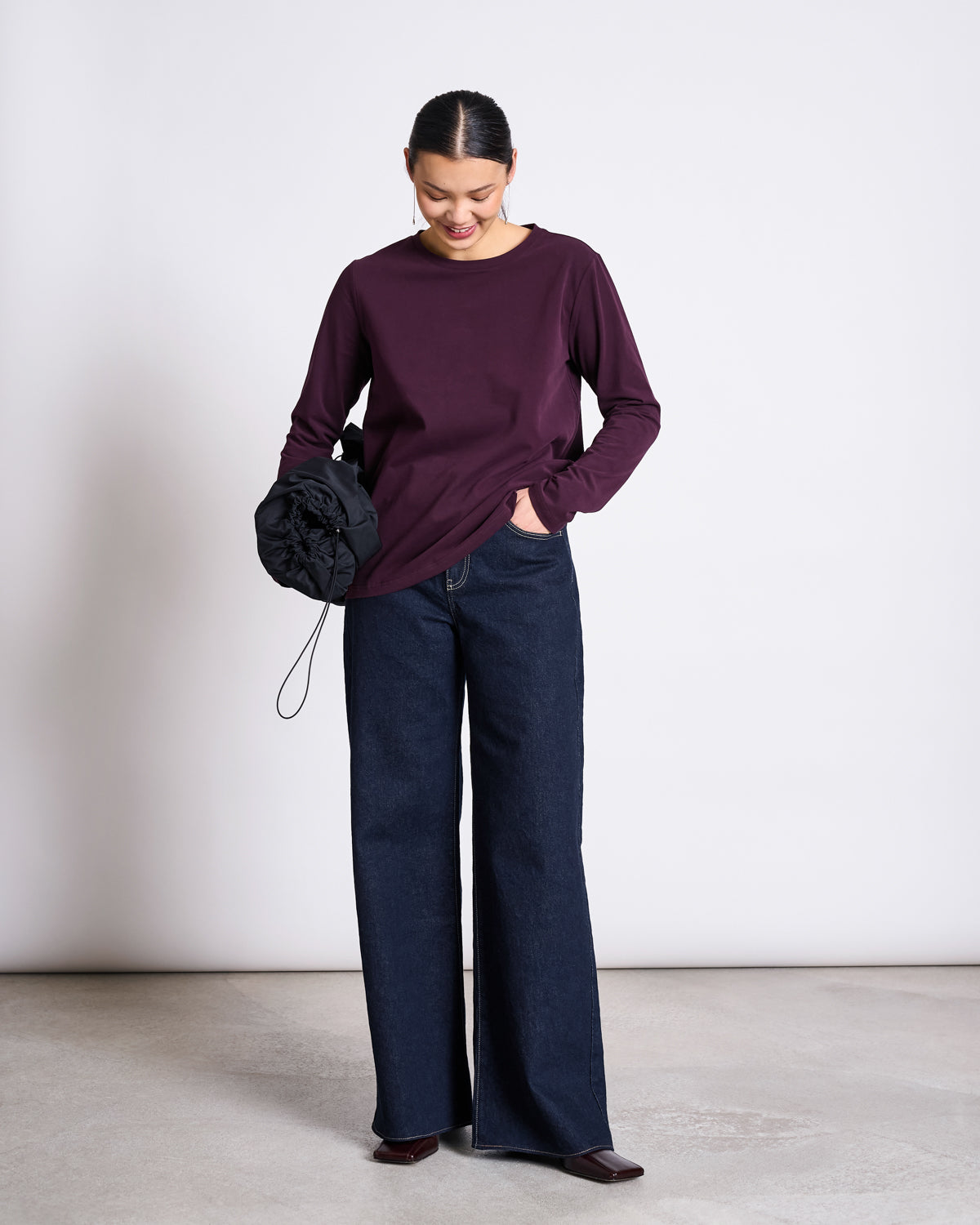 BRUSHED LONGSLEEVE BOY CHERRY LACQUER GOTS Longsleeve jan-n-june 1