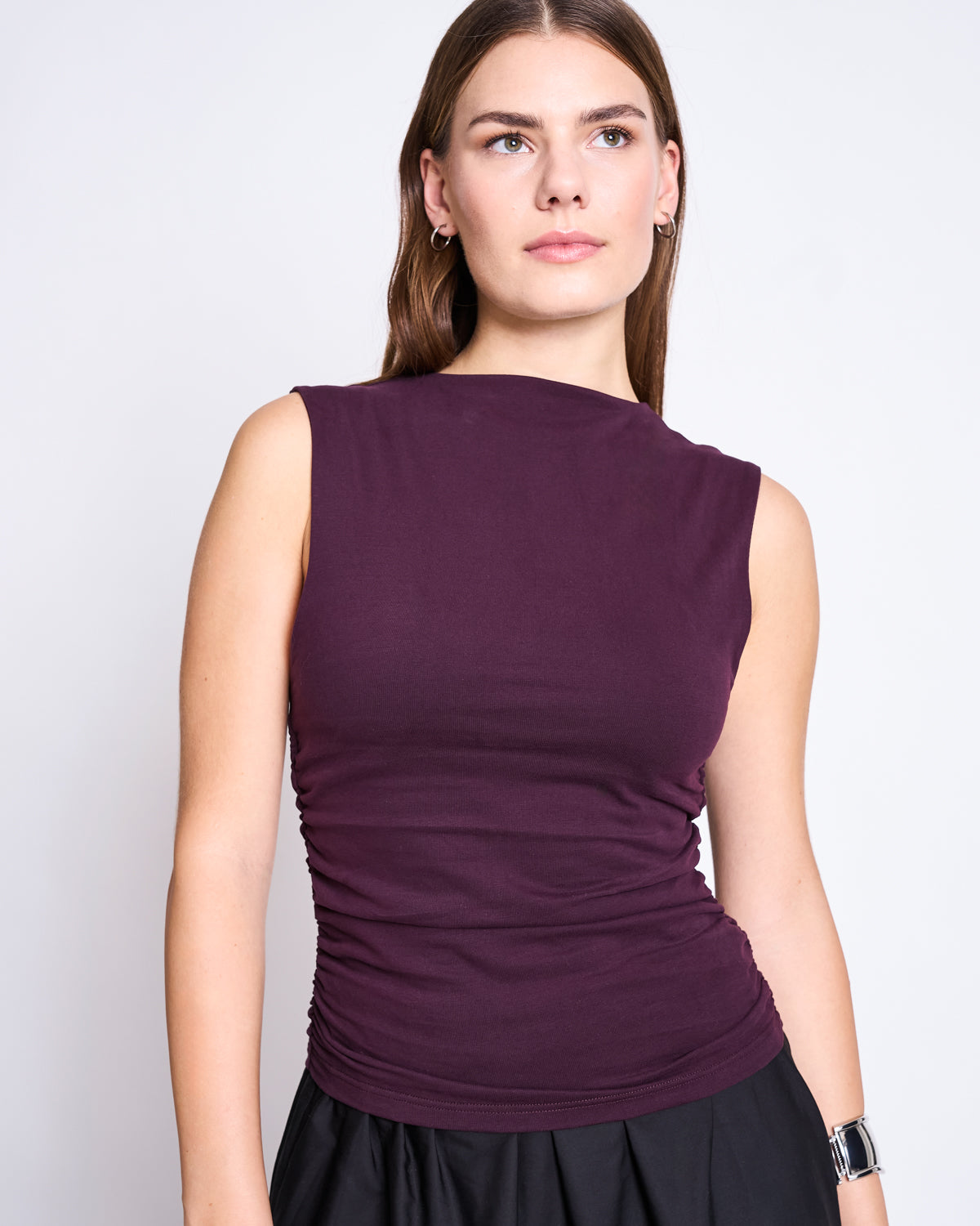 RUFFLE TOP RAFO CHERRY LACQUER GOTS T-shirt jan-n-june 1