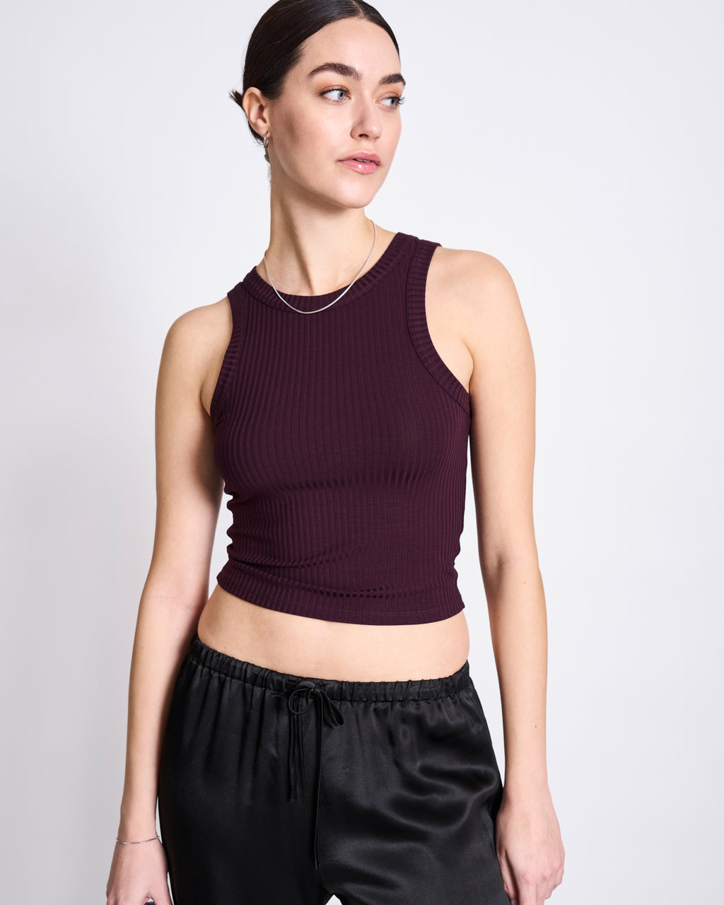 TENCEL™ LYOCELL RIB TANK TOP PORTO CHERRY LACQUER T-shirt jan-n-june 2