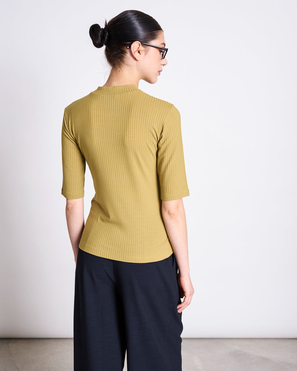 TENCEL™ LYOCELL RIB T-SHIRT NINA WOODY OLIVE T-shirt jan-n-june 2