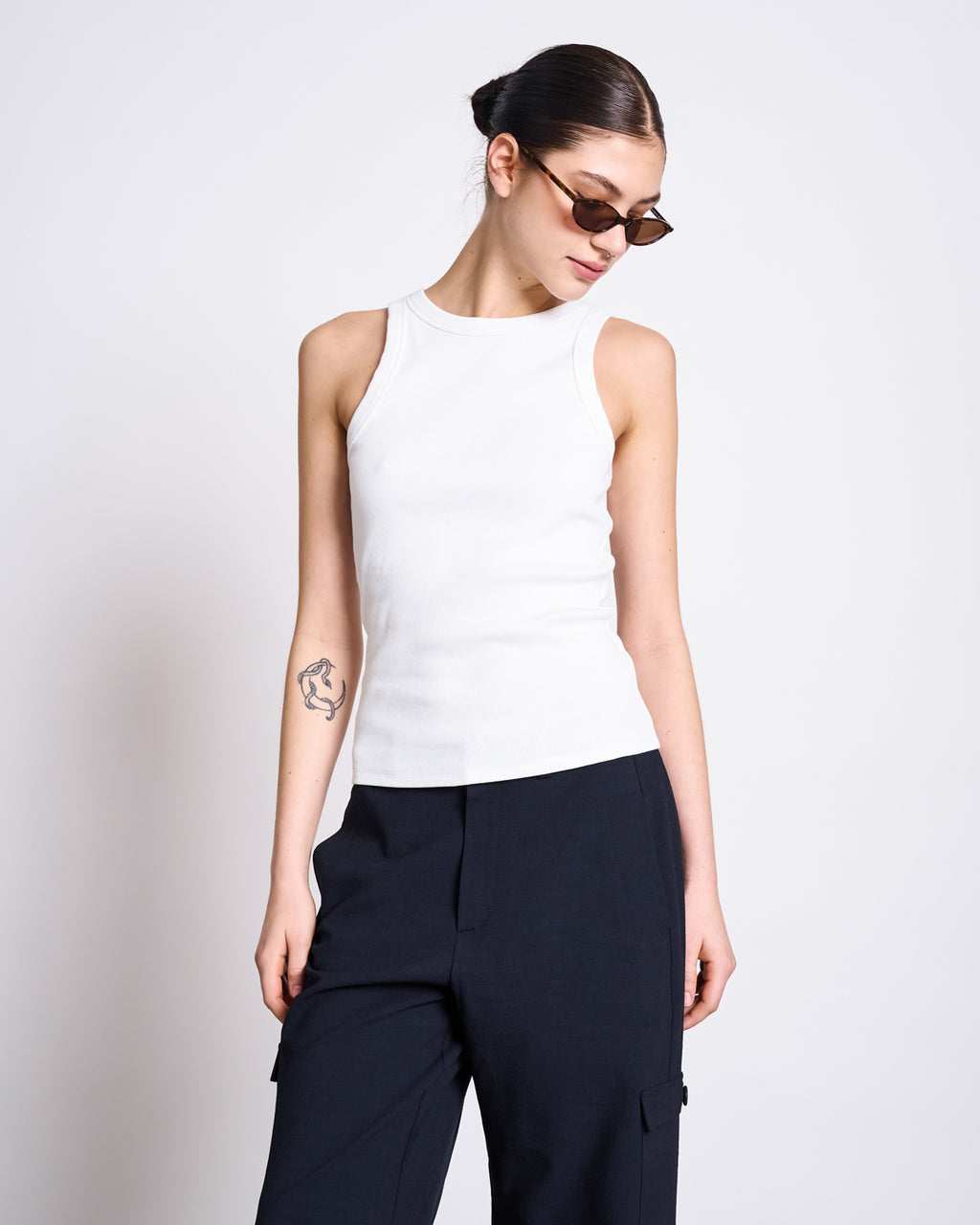 ORGANIC COTTON TANK TOP PORTO LONG WHITE GOTS T-shirt jan-n-june 7