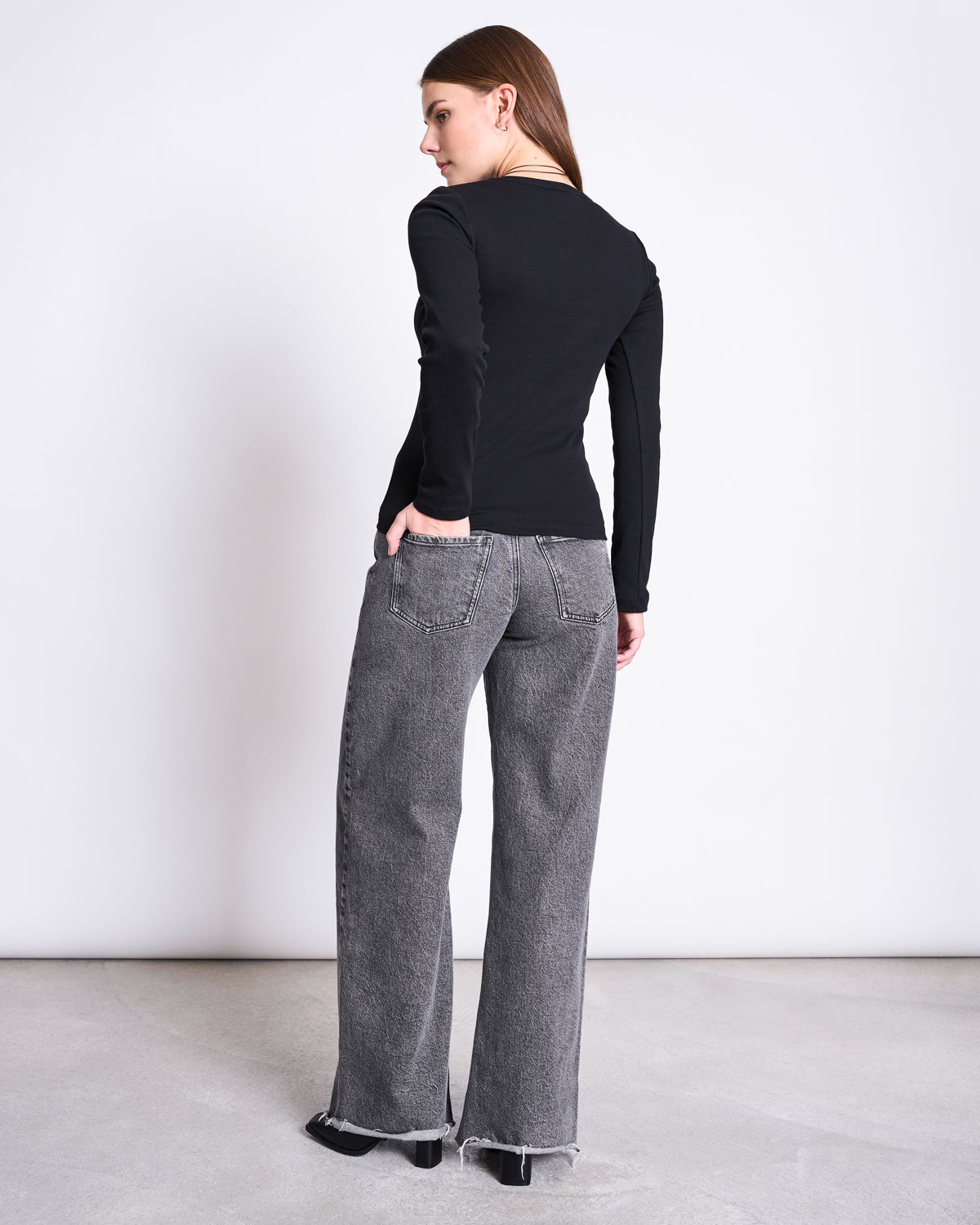 RIB LONGSLEEVE RAVA BLACK Longsleeve jan-n-june 4