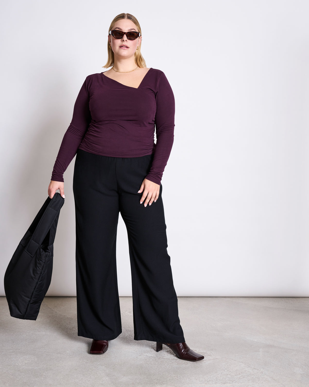 ASYMMETRICAL LONGSLEEVE CASMA CHERRY LACQUER GOTS Longsleeve jan-n-june 5