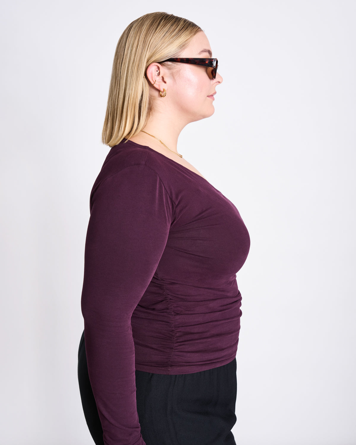 ASYMMETRICAL LONGSLEEVE CASMA CHERRY LACQUER GOTS Longsleeve jan-n-june 7