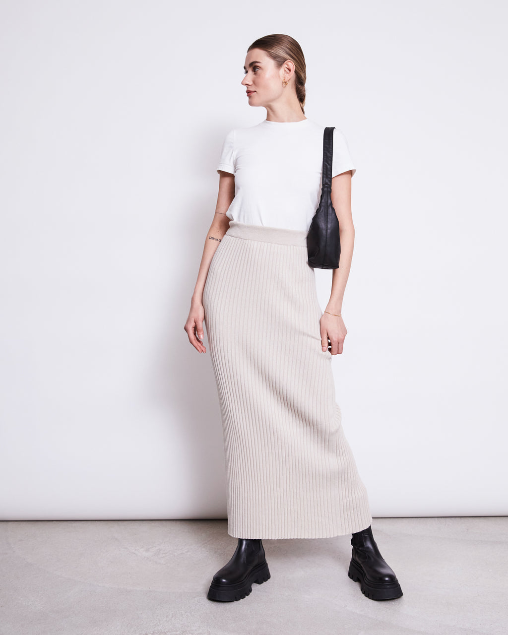 MIDI KNIT SKIRT EBBA IVORY GOTS Midi Skirt jan-n-june 8