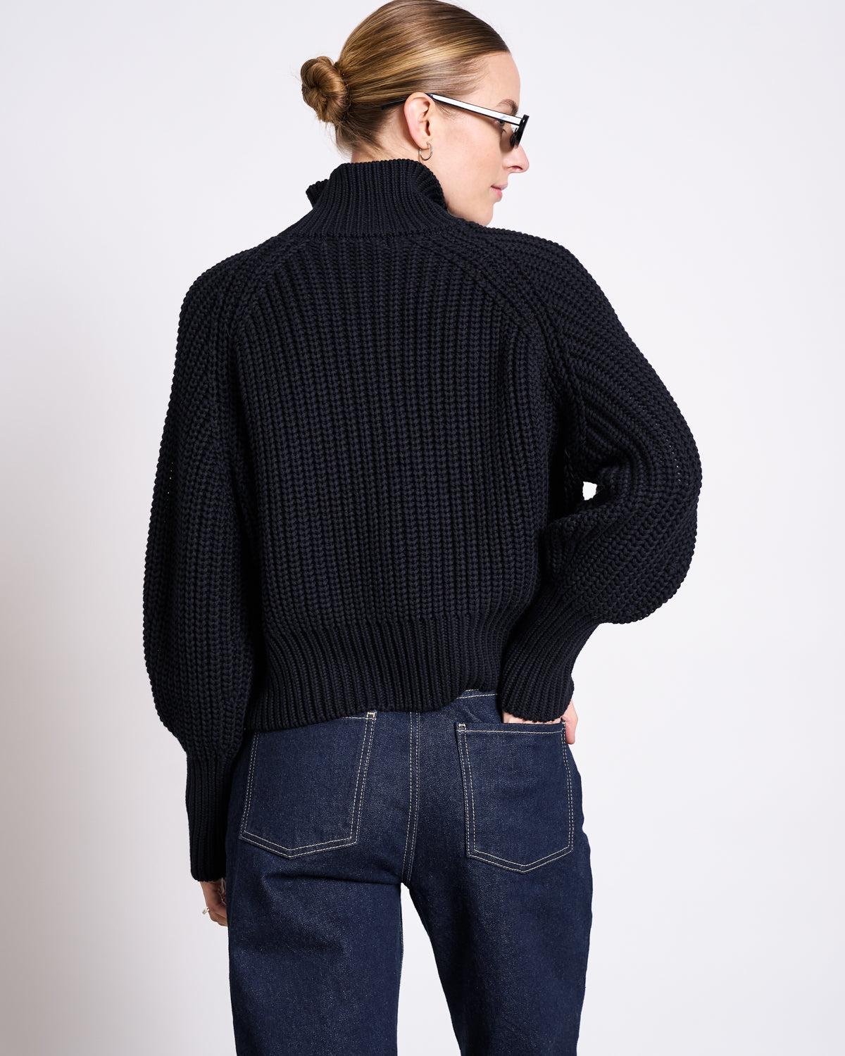 STRAIGHT LEG HIGHWAIST JEANS VILCA DARK BLUE DENIM GOTS Pants jan-n-june 5