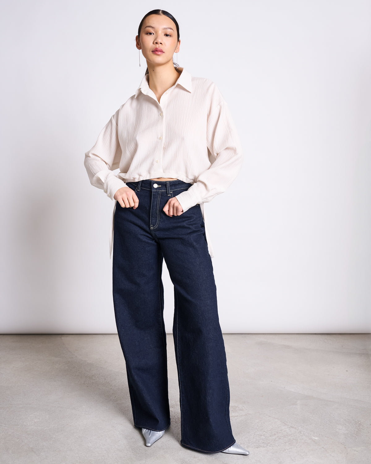 WIDE LEG JEANS TACNA DARK BLUE DENIM GOTS Pants jan-n-june 9