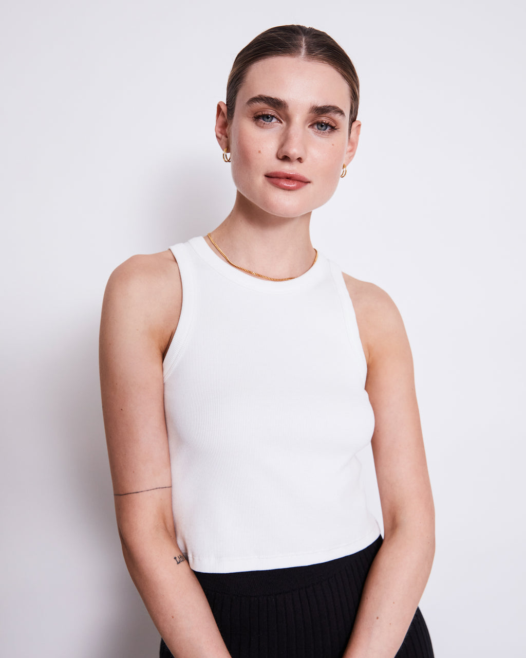 ORGANIC COTTON TANK TOP PORTO WHITE GOTS tops jan-n-june S 1