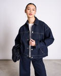 RELAXED DENIM JACKET VILME DARK BLUE DENIM GOTS Coats & Jackets jan-n-june 1