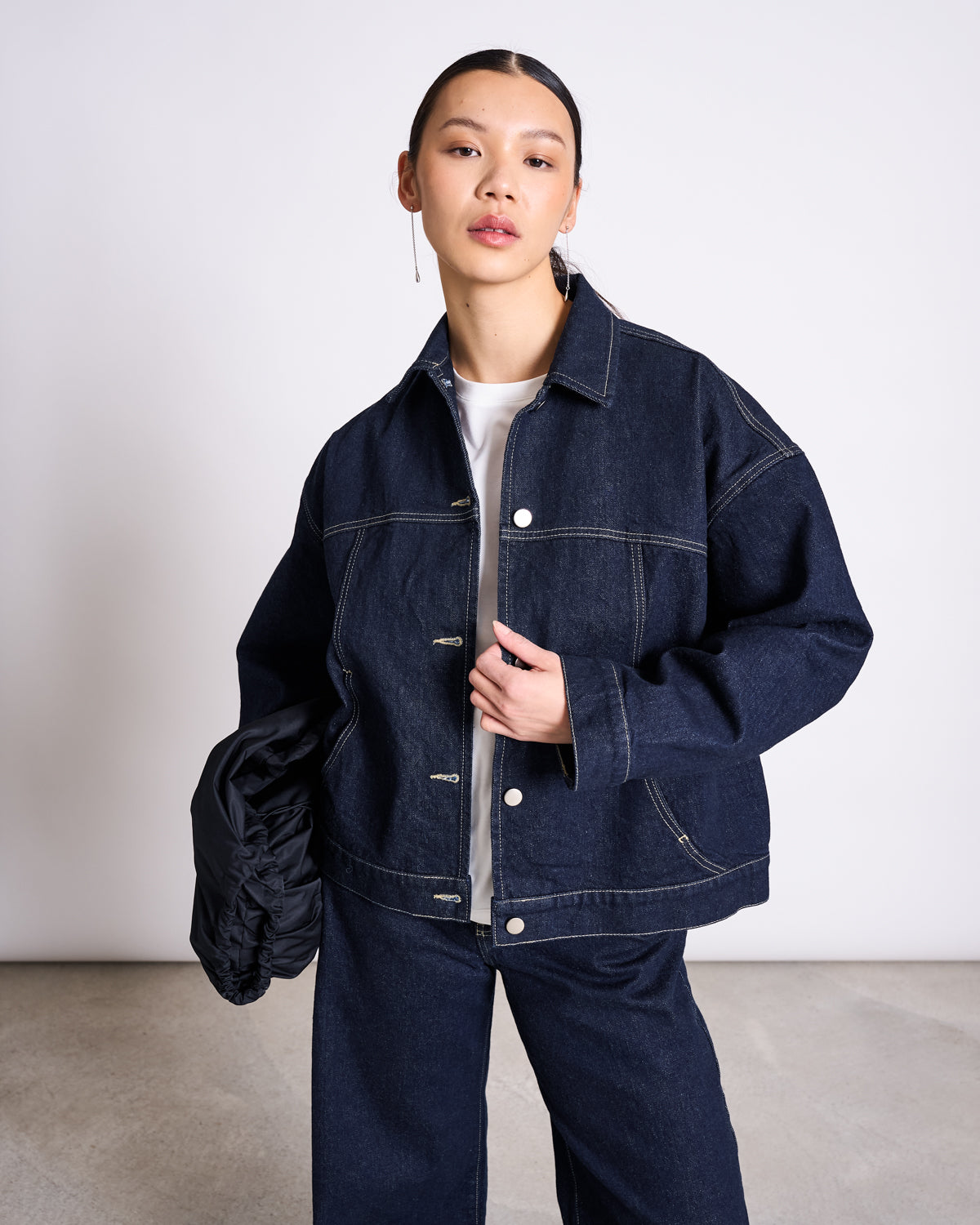 RELAXED DENIM JACKET VILME DARK BLUE DENIM GOTS Coats & Jackets jan-n-june 1