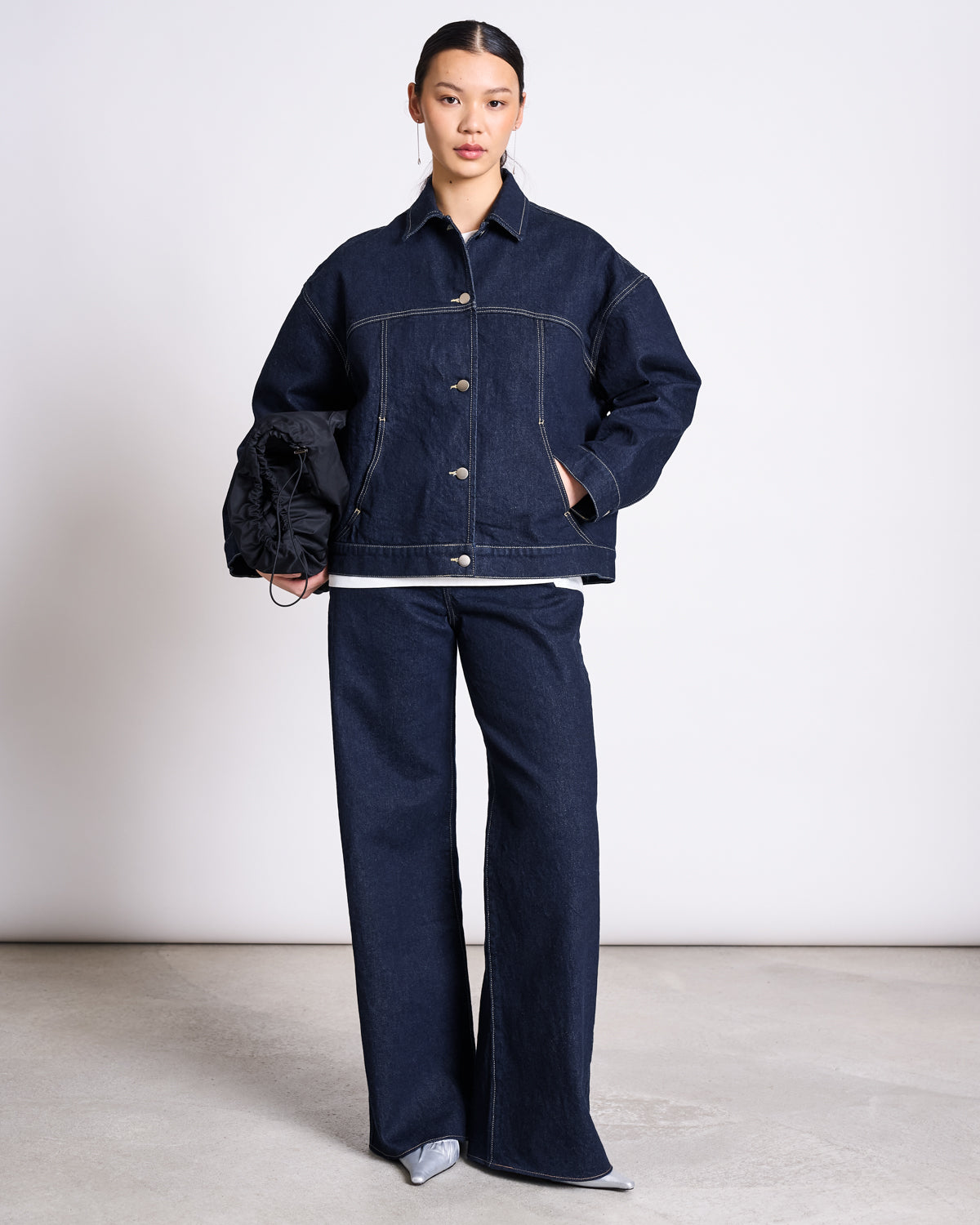 WIDE LEG JEANS TACNA DARK BLUE DENIM GOTS Pants jan-n-june 4