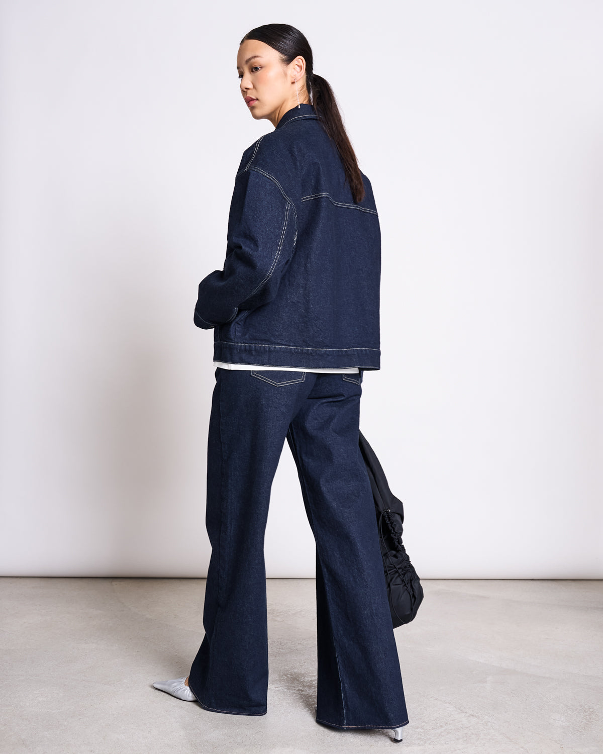 RELAXED DENIM JACKET VILME DARK BLUE DENIM GOTS Coats & Jackets jan-n-june 5