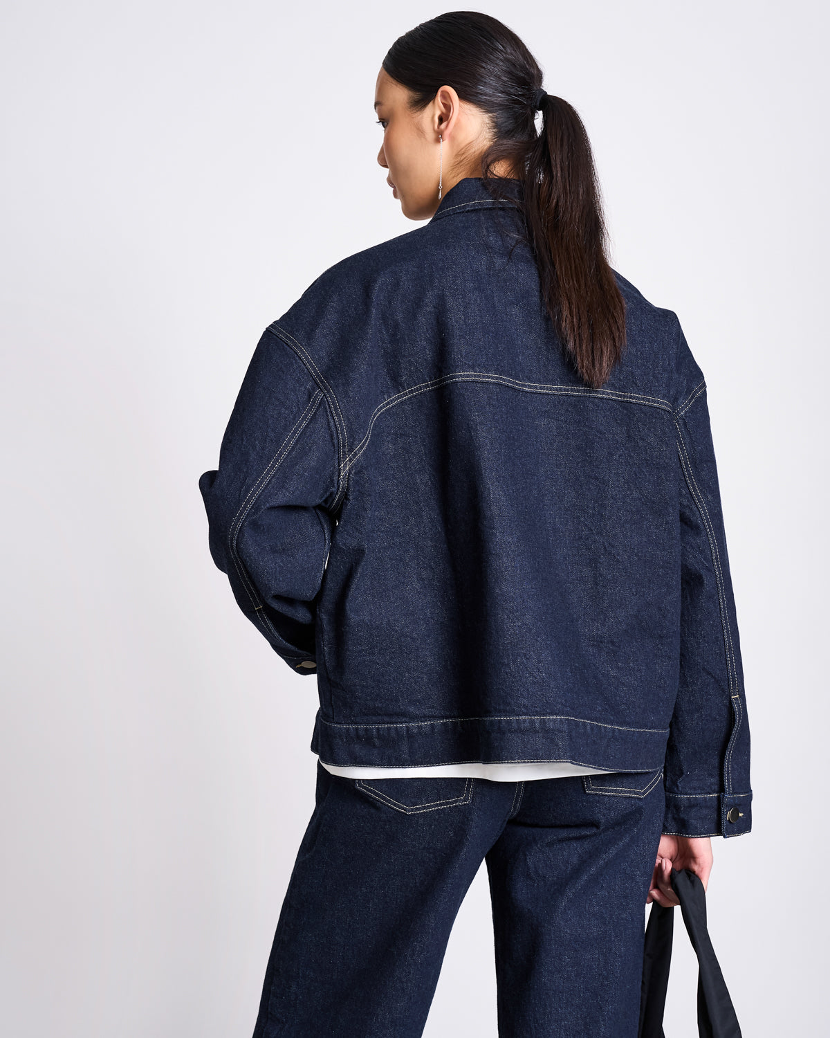 RELAXED DENIM JACKET VILME DARK BLUE DENIM GOTS Coats & Jackets jan-n-june 3
