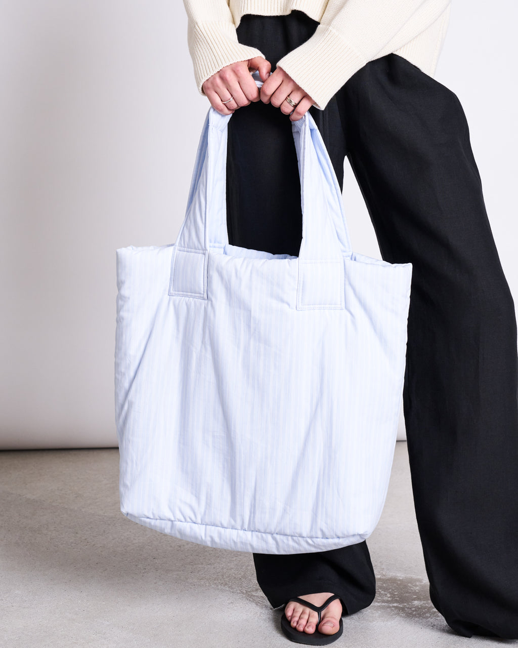 PADDED SHOPPER SMOL BLUE WHITE STRIPED Accessories jan-n-june 2