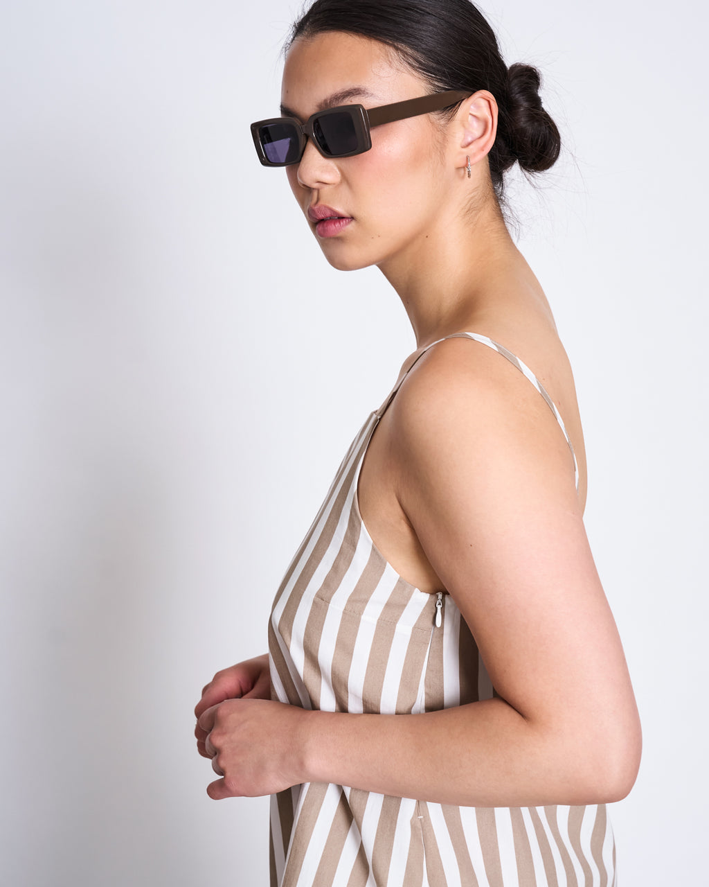 MINI DRESS ALLOA CAMEL STRIPED dress jan-n-june 3