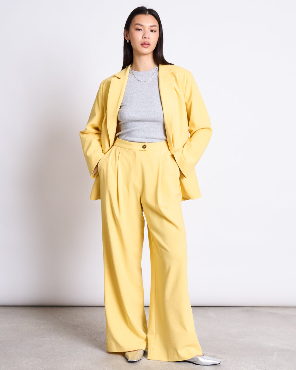 PLEATED WIDE PANTS NIVA BUTTERCUP Pants jan-n-june 5