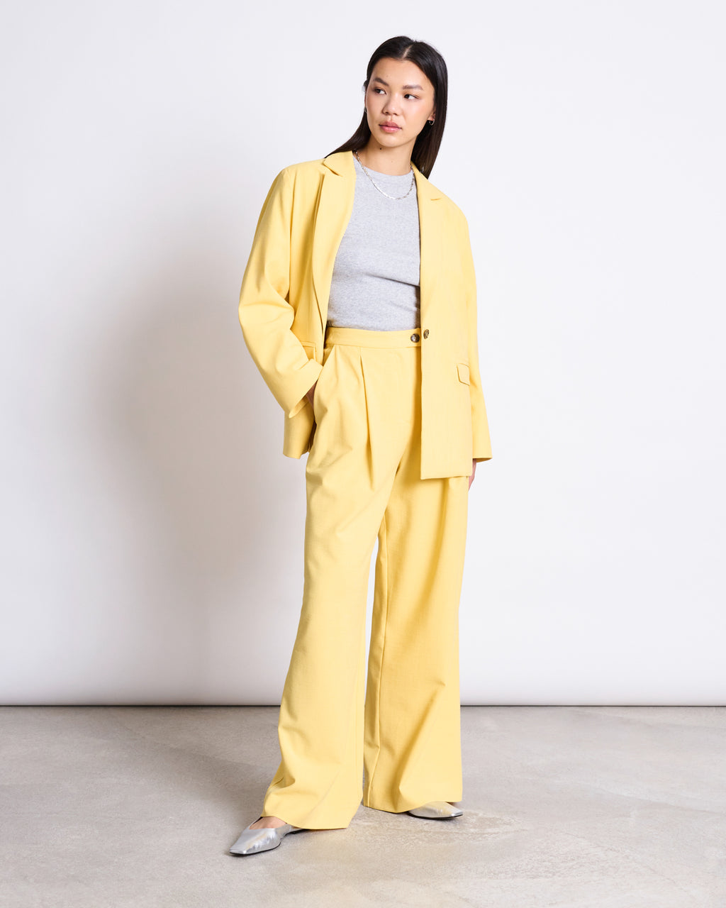 PLEATED WIDE PANTS NIVA BUTTERCUP Pants jan-n-june 2