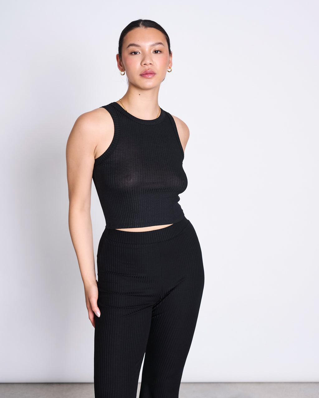 TENCEL™ LYOCELL RIB TANK TOP PORTO BLACK jan-n-june 6