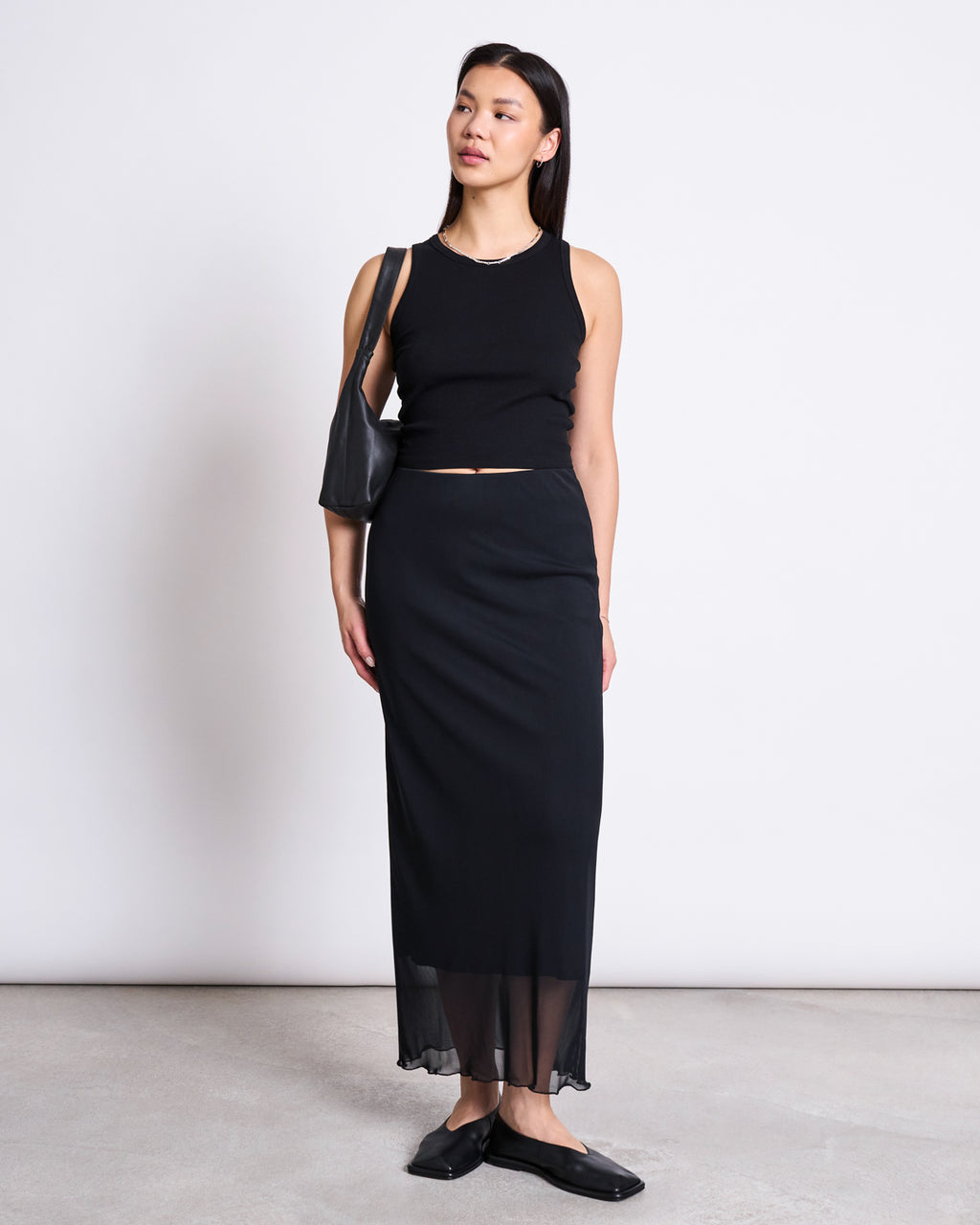 MESH MAXI SKIRT SMUK BLACK Skirts jan-n-june 3