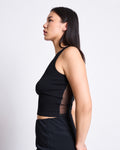 TRANSPARENT BACK TANK TOP HOLMEN BLACK Tops jan-n-june 1