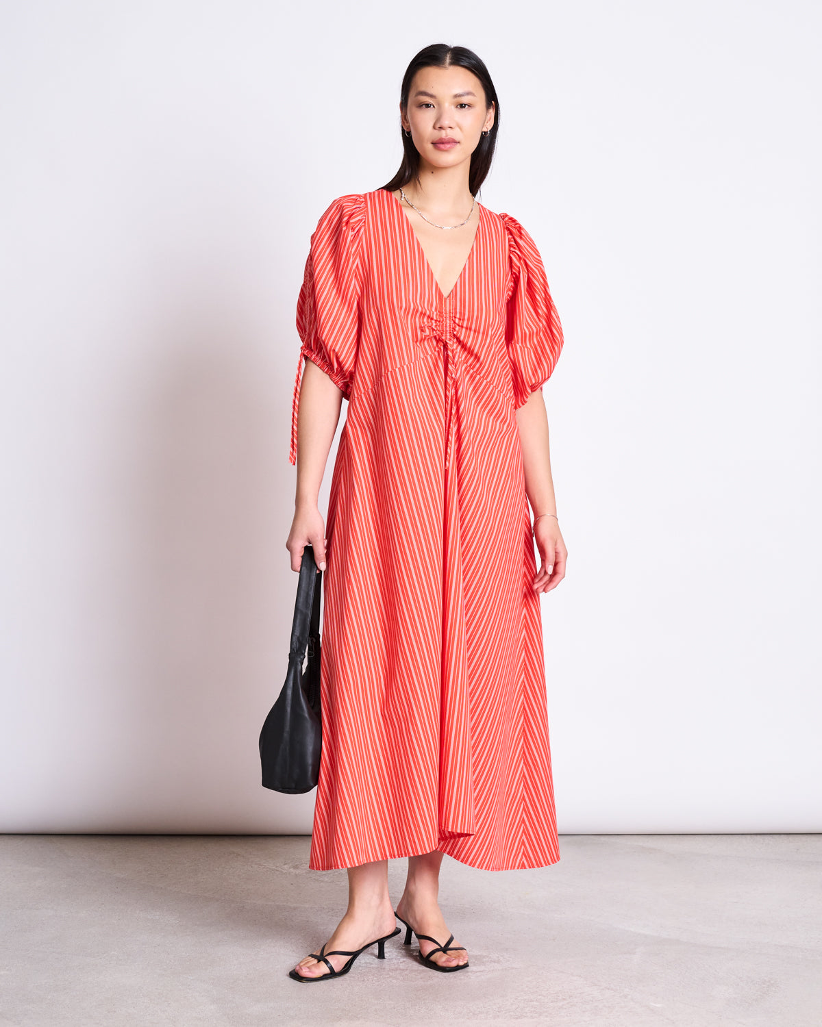 MAXI DRESS DANS CHERRY RED WHITE STRIPED Dresses jan-n-june 6