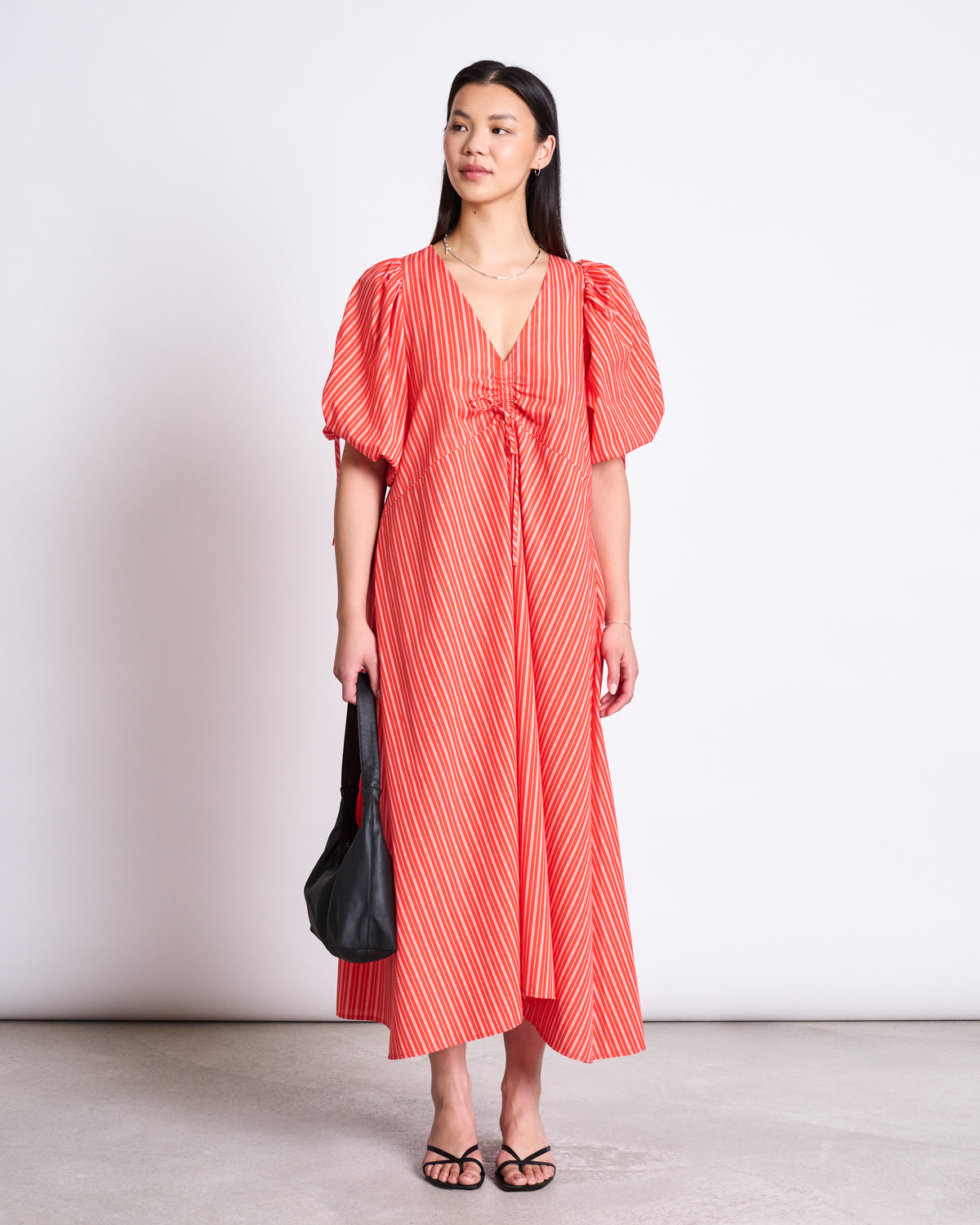 MAXI DRESS DANS CHERRY RED WHITE STRIPED Dresses jan-n-june 8