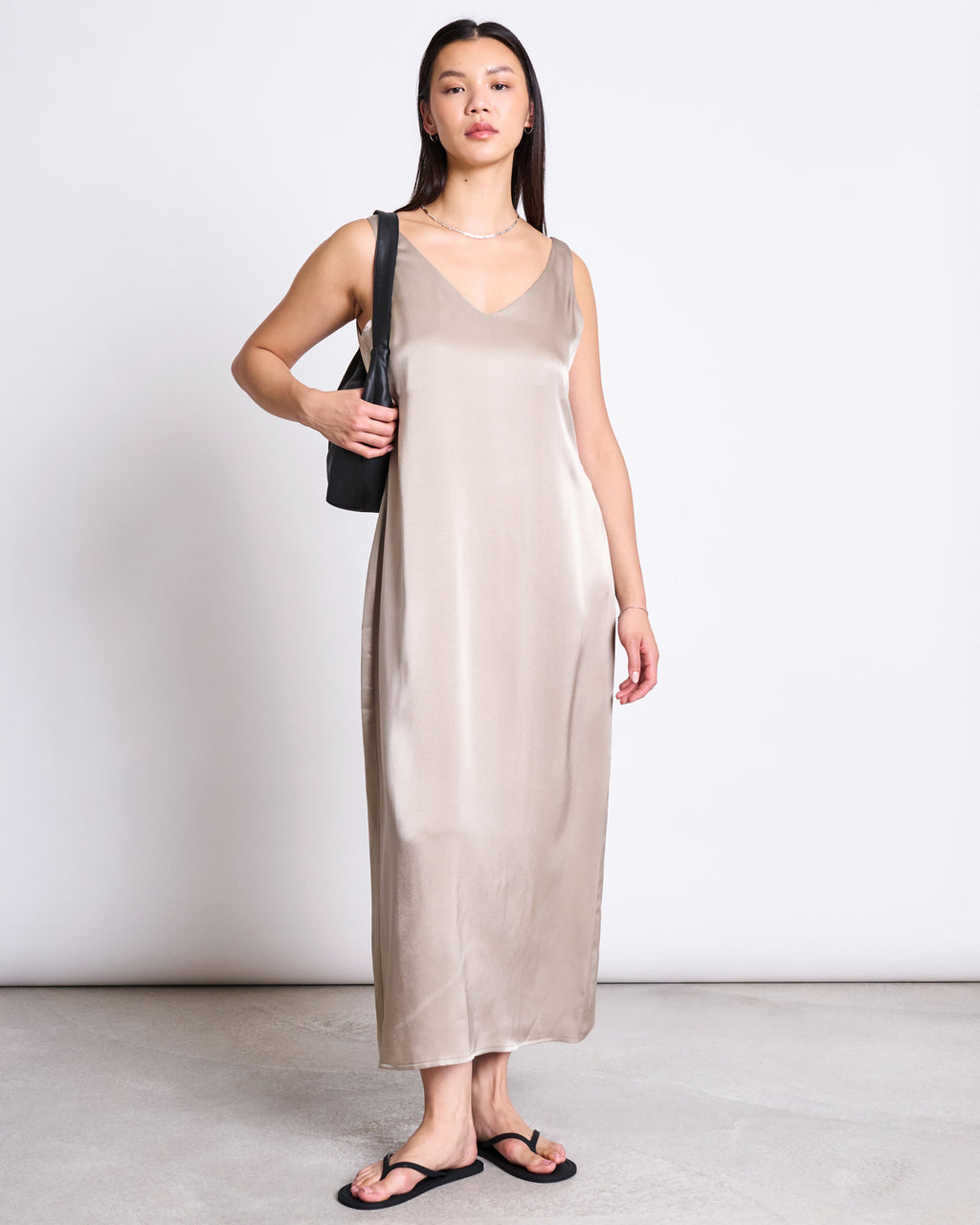 MAXI DRESS BENVIE SILVER GREY Dresses jan-n-june 1
