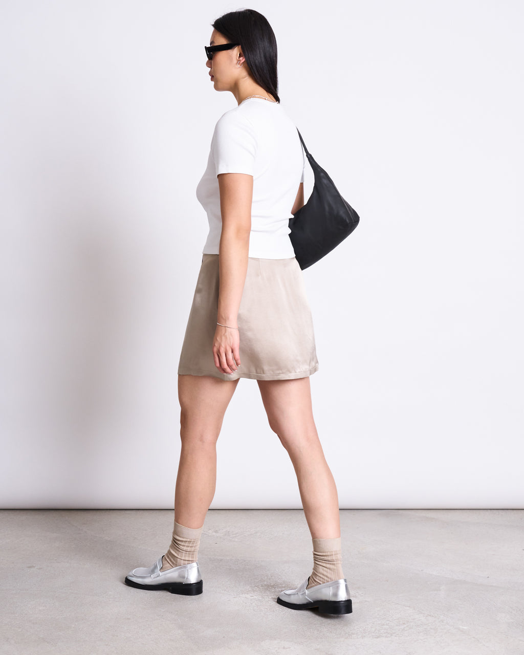 MINI SKIRT FILIO SILVER GREY Skirts jan-n-june 3