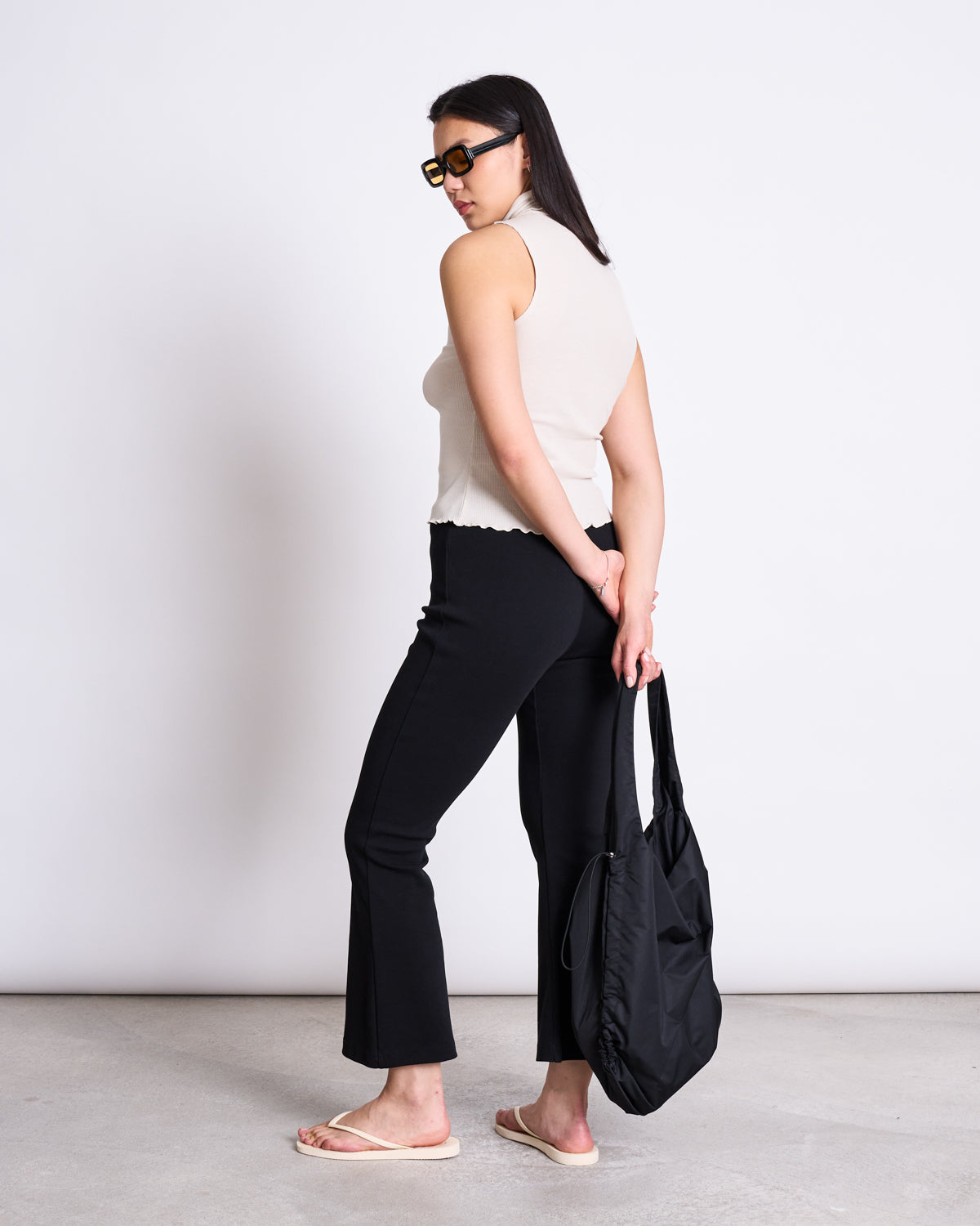 HIGH NECK RIB TOP HAV IVORY GOTS Tops jan-n-june 6