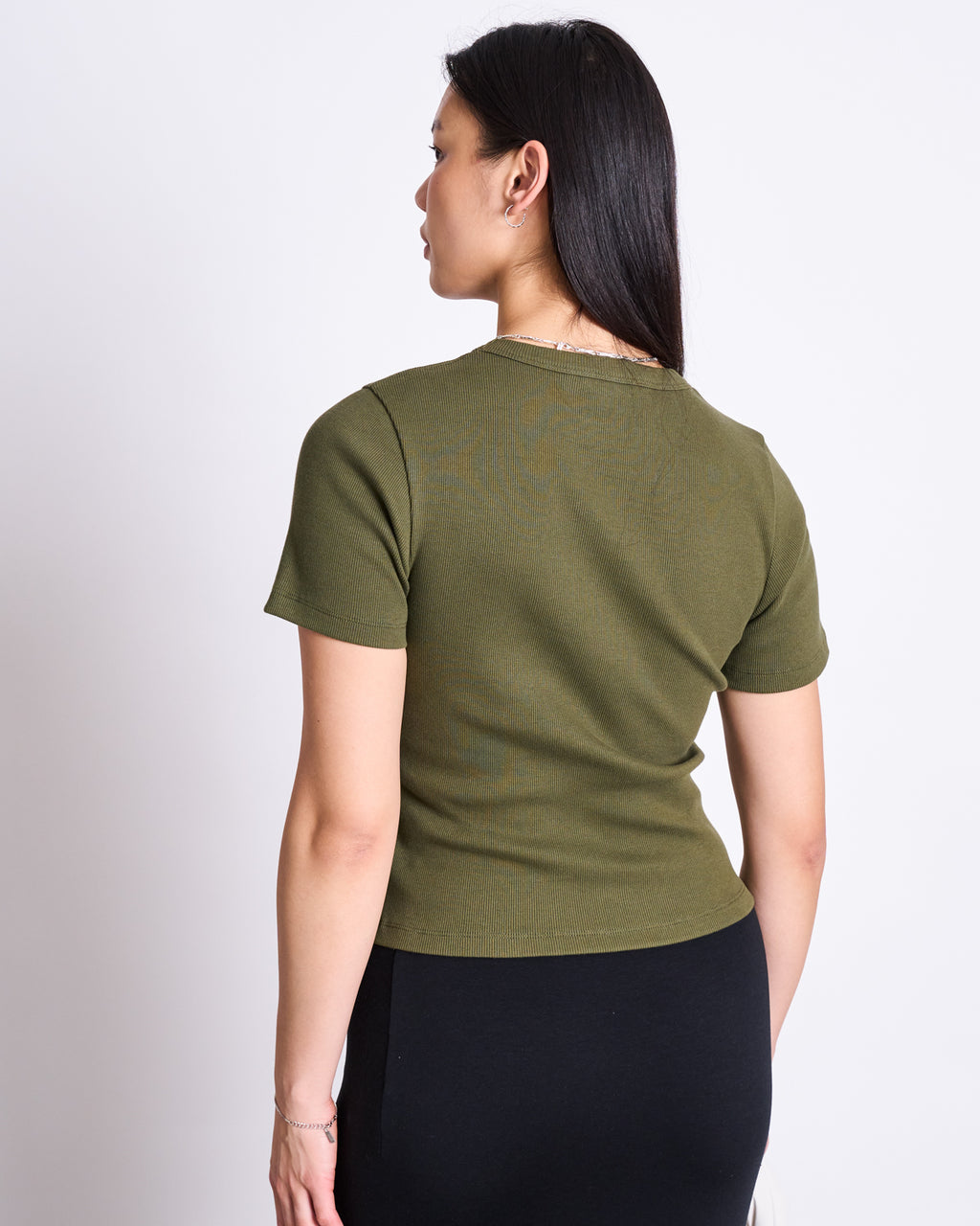 RIB T-SHIRT NILE DARK OLIVE GOTS T-shirts jan-n-june 4