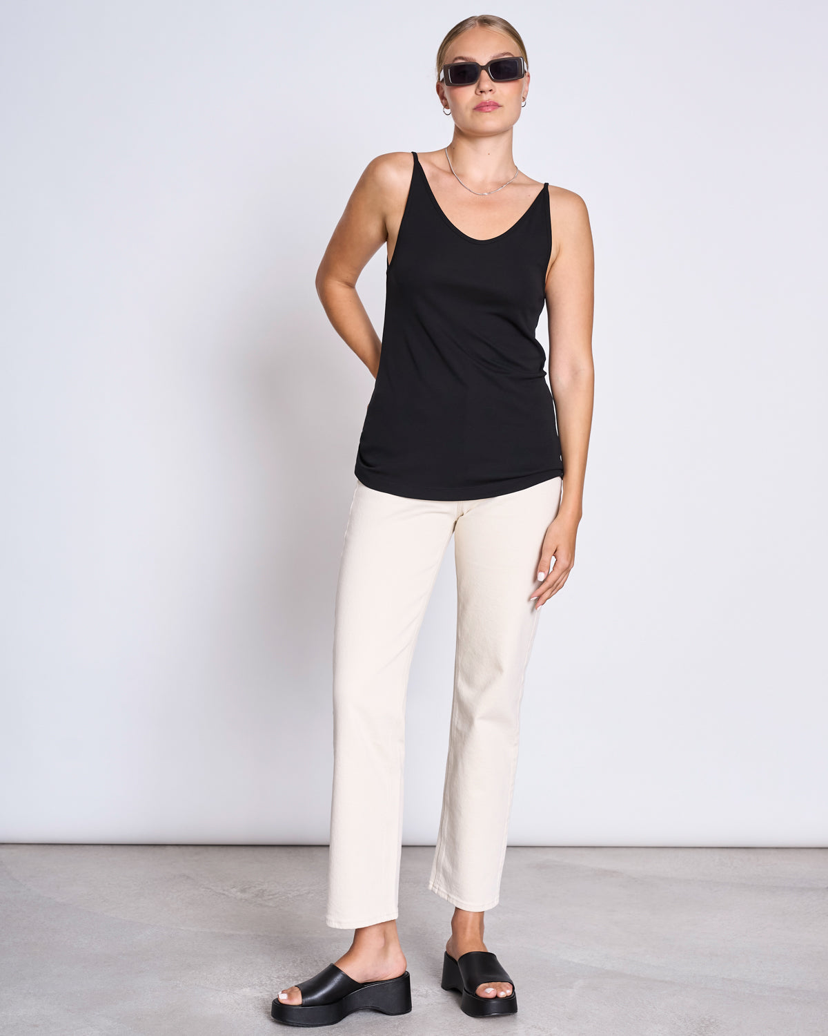 SLIP TOP TRIANGLE FLOW BLACK tops jan-n-june 6