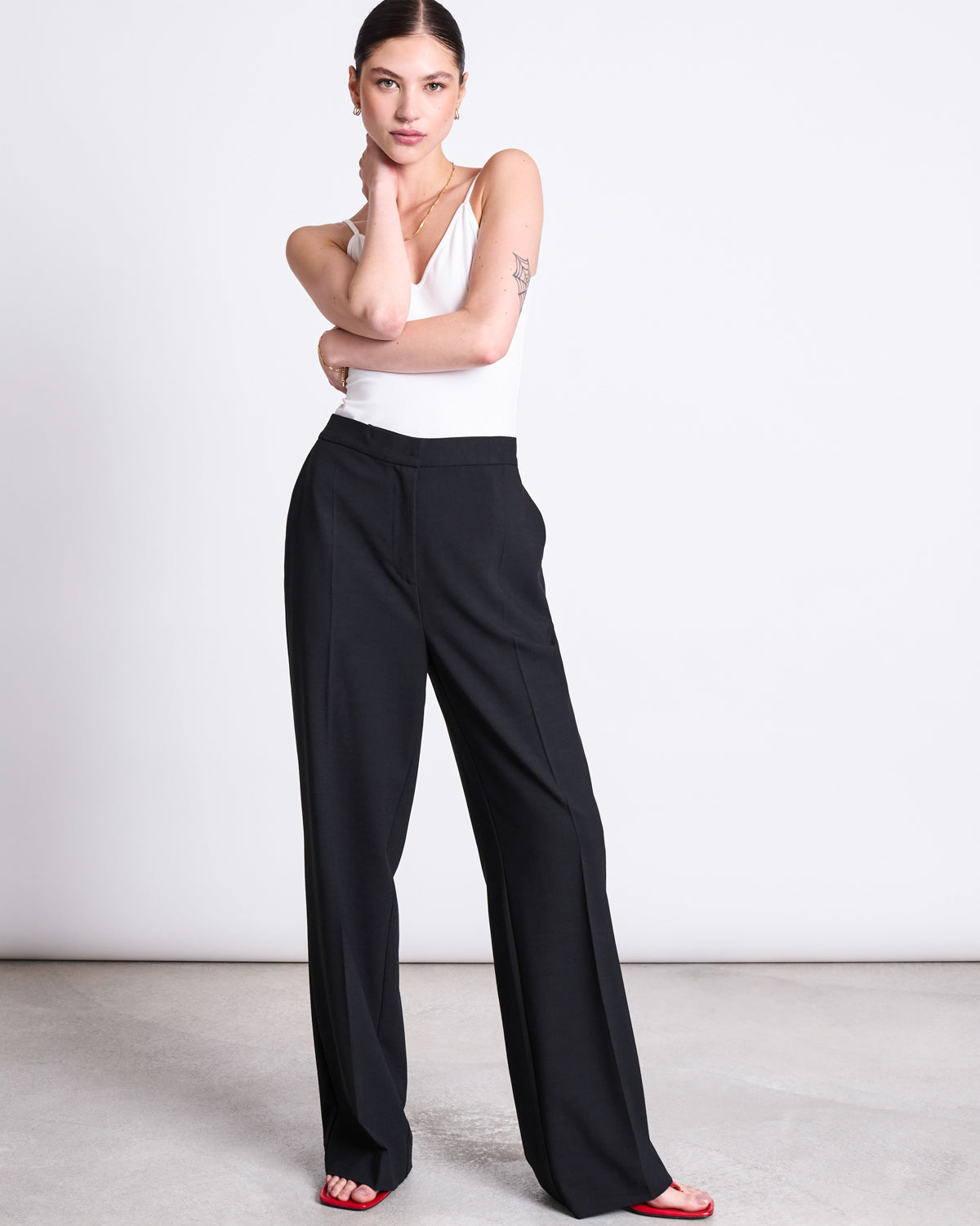ECOVERO™ WIDE PANTS CORALIE BLACK Pants jan-n-june 2