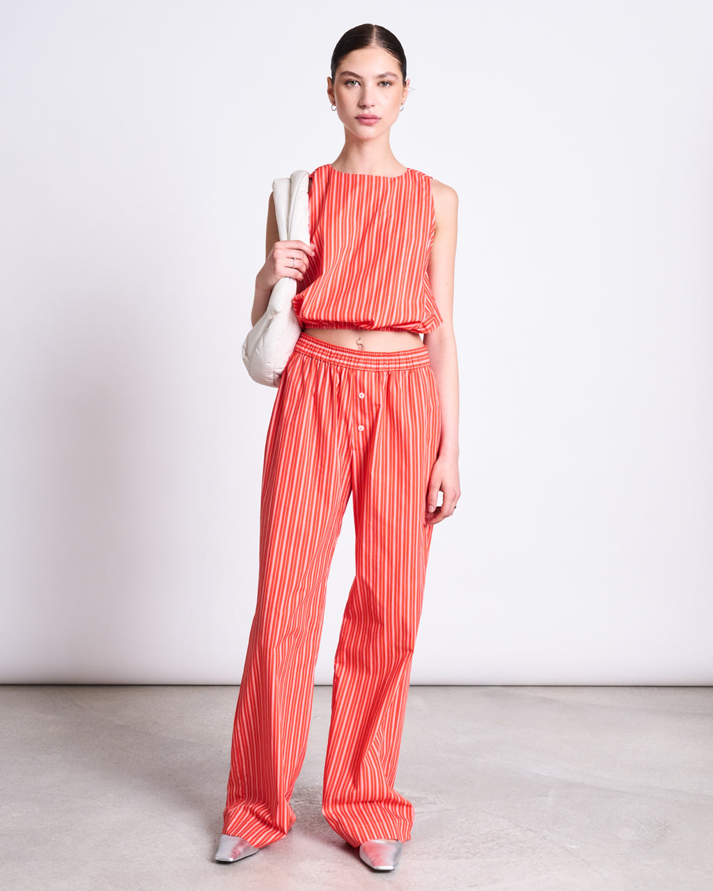 COTTON TOP AMALIEN CHERRY RED WHITE STRIPED GOTS Tops jan-n-june 3