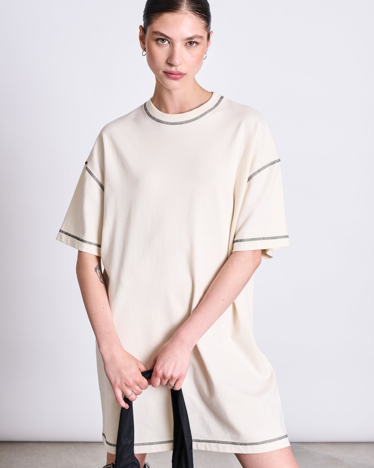 T-SHIRT DRESS HOPLA ECRU GOTS Dresses jan-n-june 3