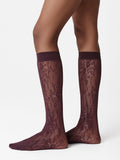 SWEDISH STOCKINGS ROSA LACE KNEE-HIGHS HUCKLEBERRY socks jan-n-june 1