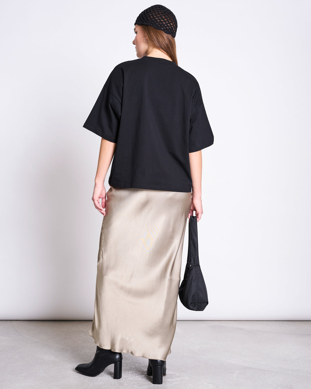 MAXI SATIN SKIRT SERIN SILVER GREY skirt jan-n-june 3