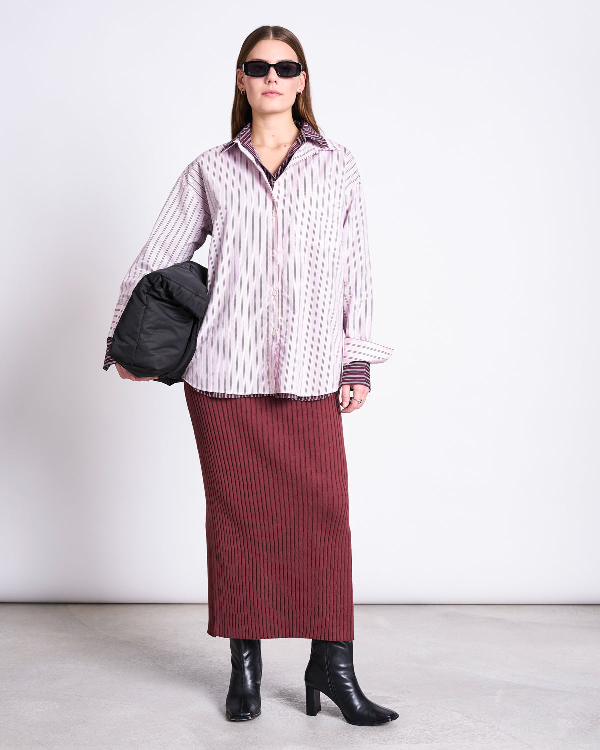 MIDI KNIT SKIRT EBBA INTENSE RUST GOTS jan-n-june 13