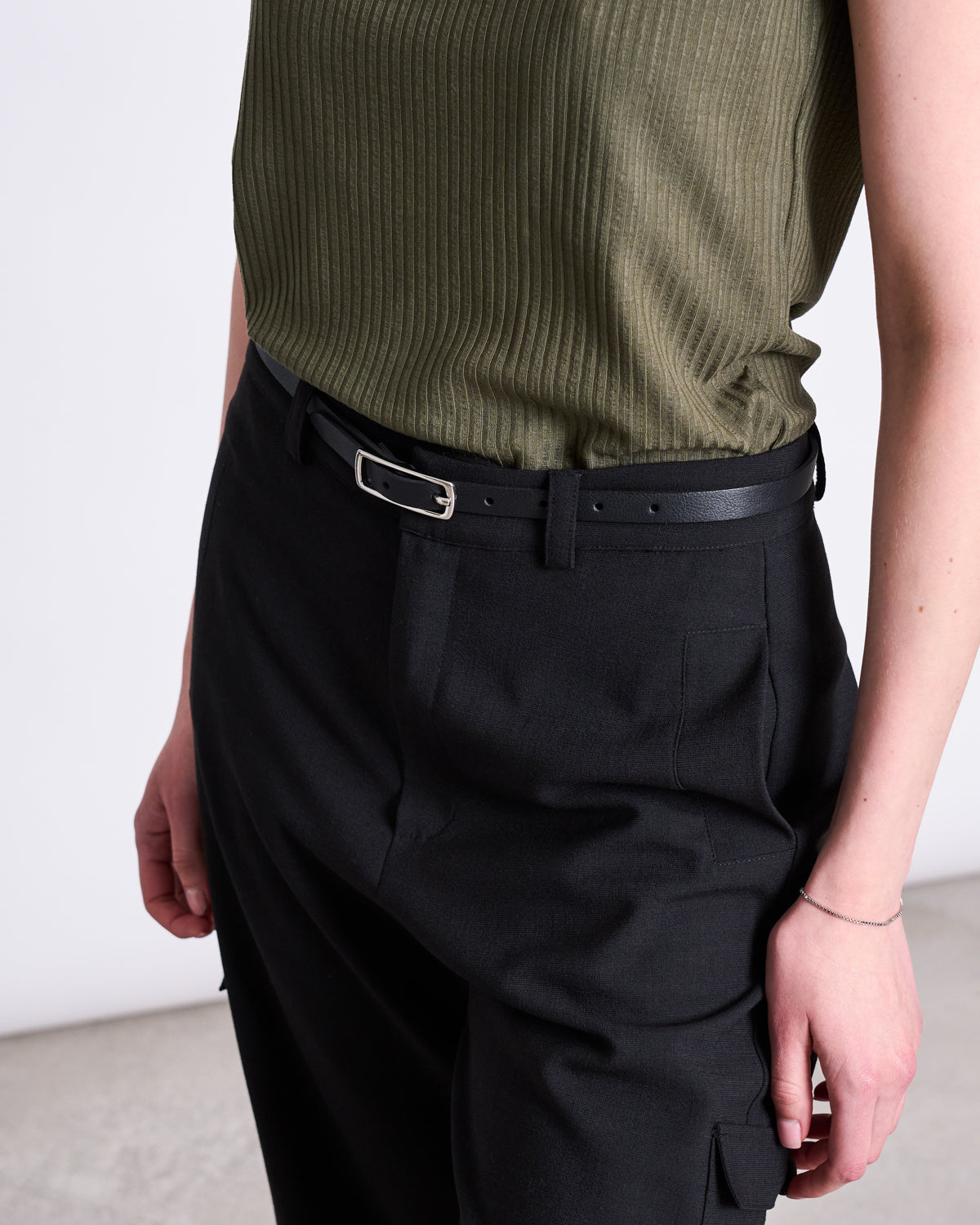 THIN BELT NYBY BLACK SILVER Accessories jan-n-june 2