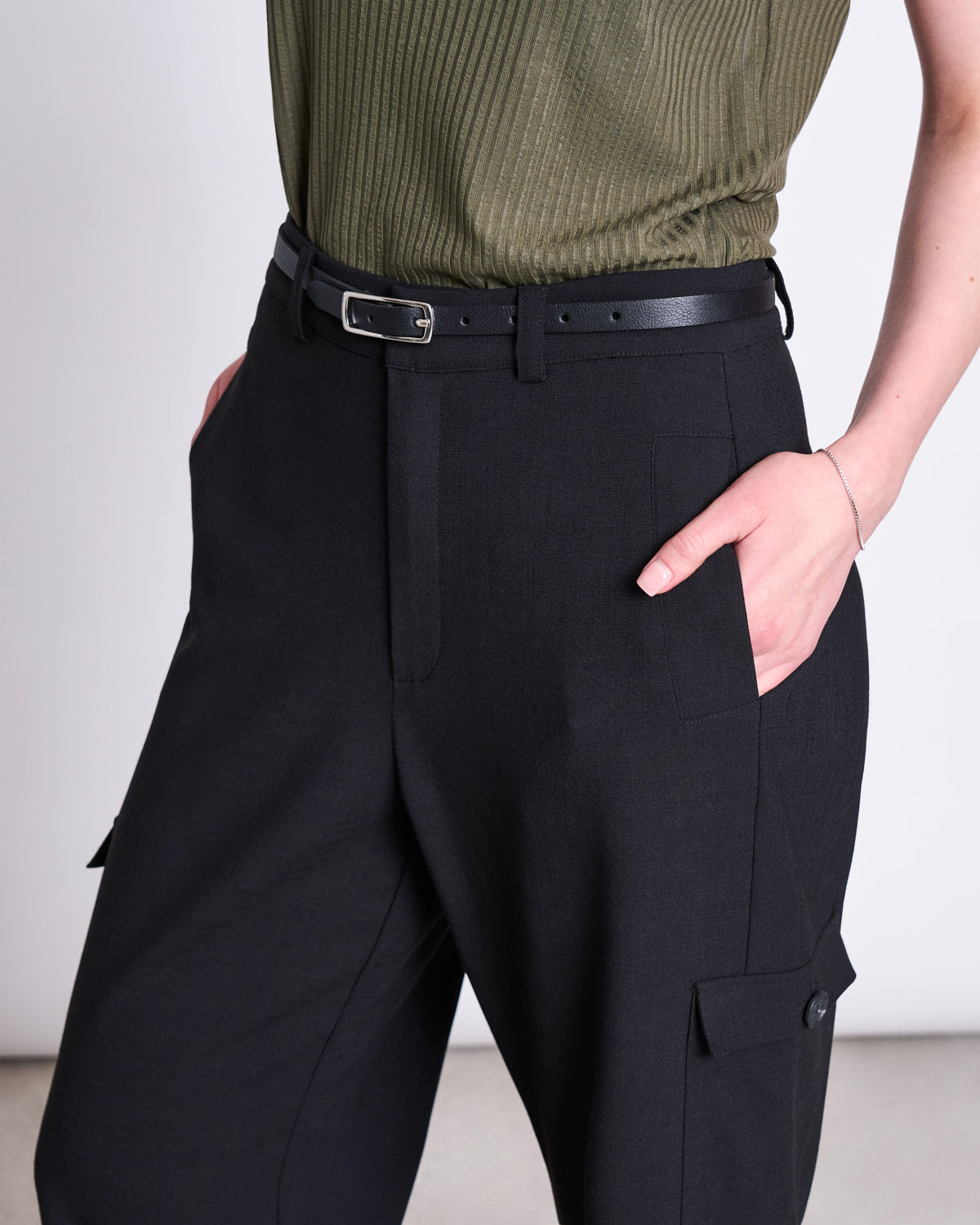 THIN BELT NYBY BLACK SILVER Accessories jan-n-june 1