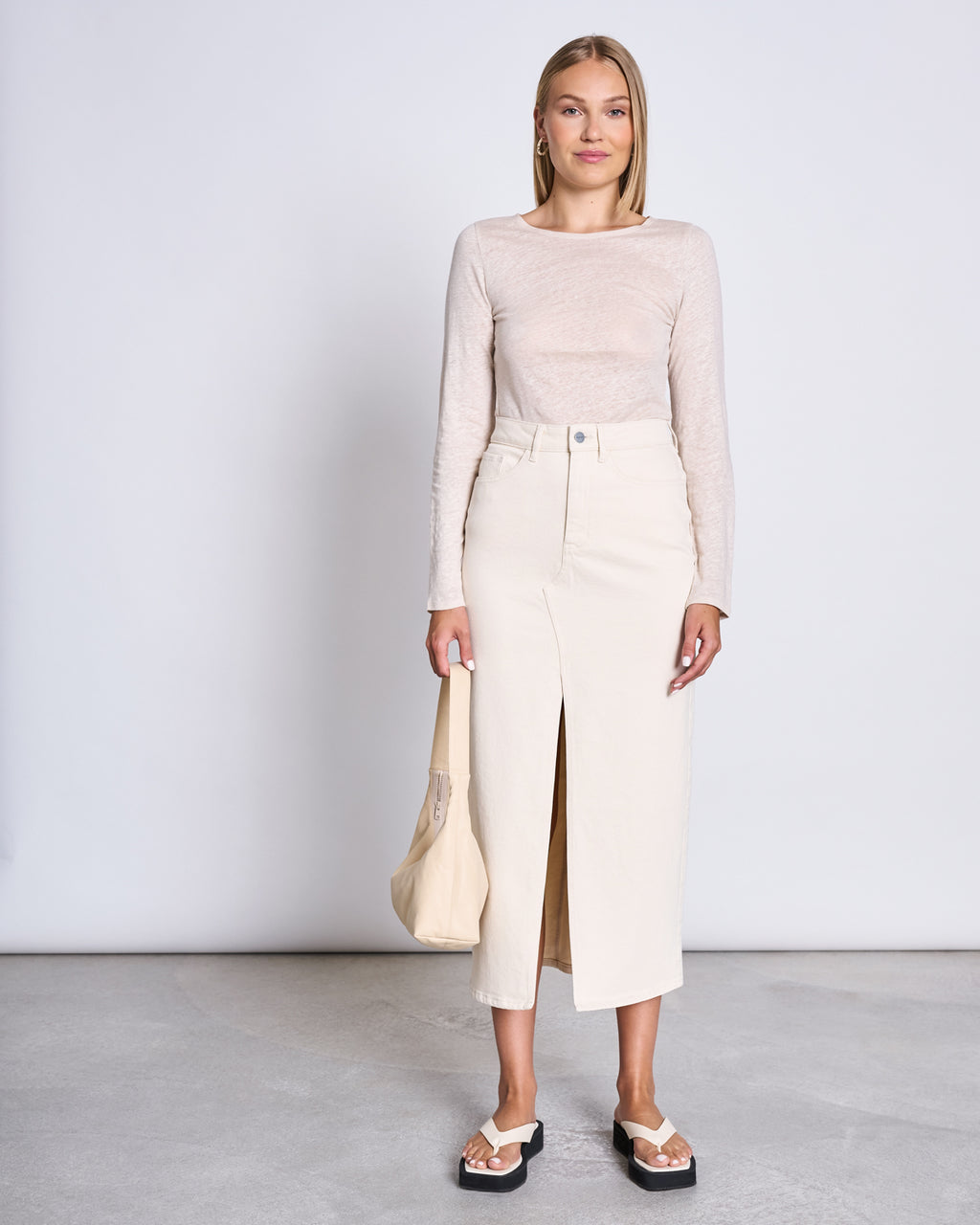 LINEN LONGSLEEVE KEISS IVORY GOTS Longsleeve jan-n-june 4