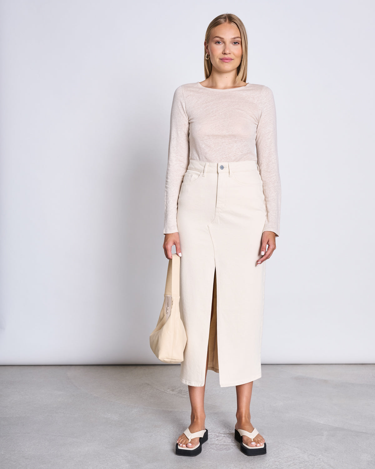 LINEN LONGSLEEVE KEISS IVORY GOTS Longsleeve jan-n-june 4