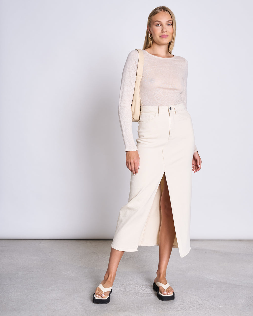 LINEN LONGSLEEVE KEISS IVORY GOTS Longsleeve jan-n-june 2