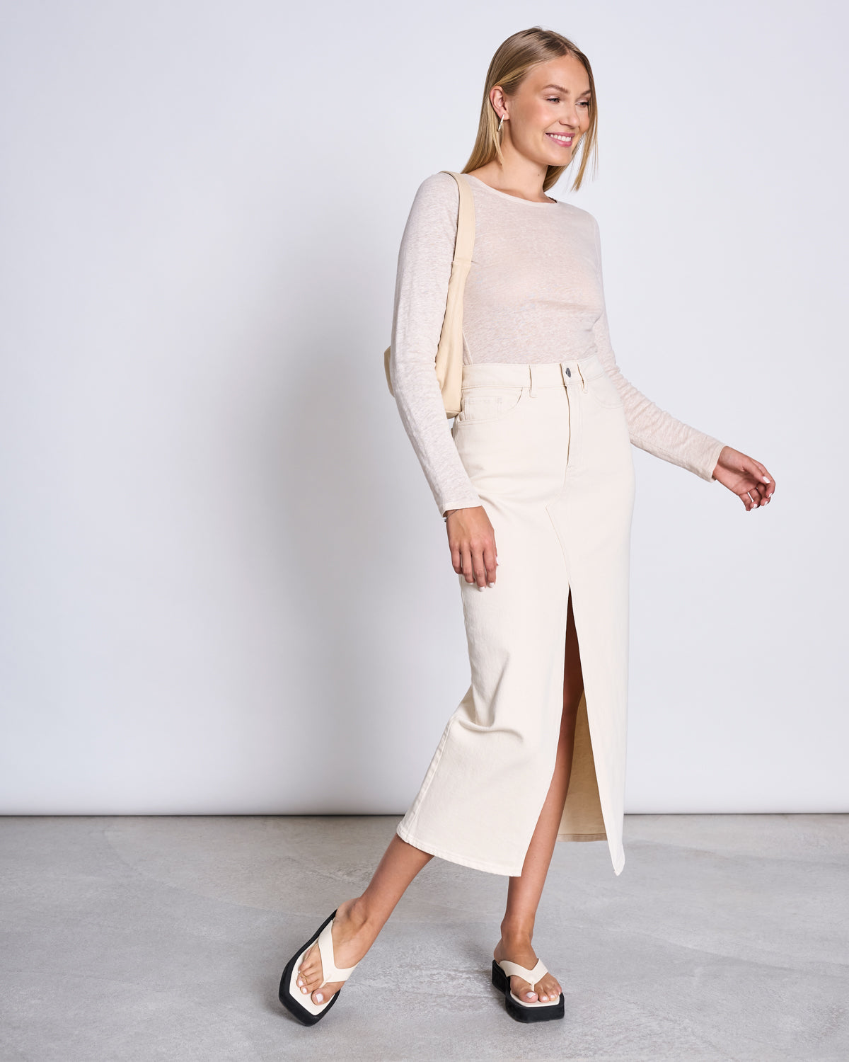 LINEN LONGSLEEVE KEISS IVORY GOTS Longsleeve jan-n-june 5